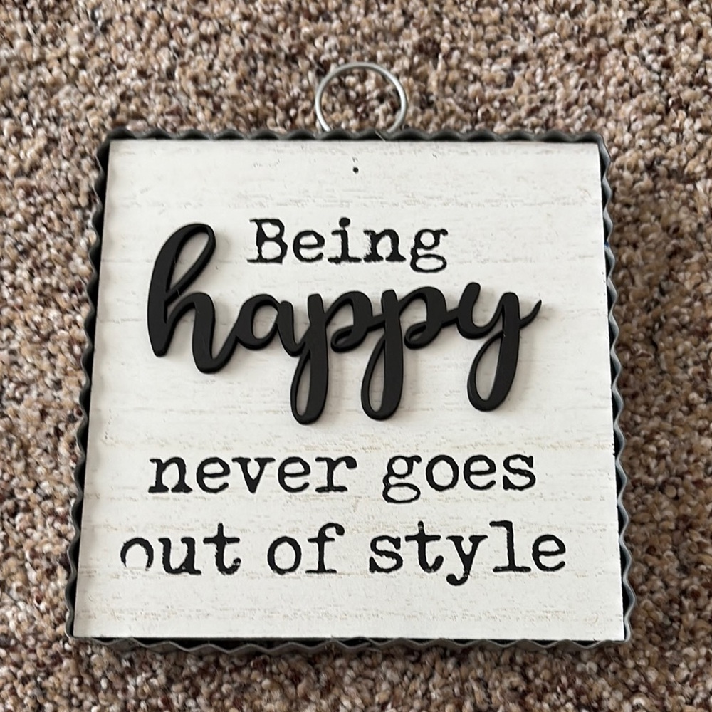 Black and White Wall Decor Sign